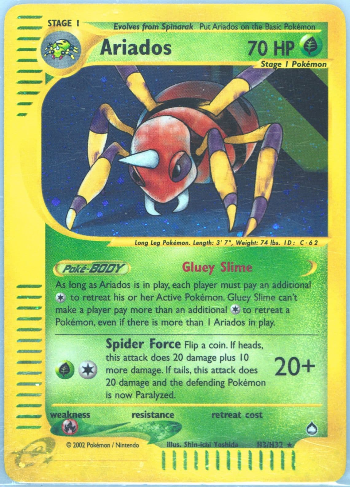 Ariados-Holo (H3) 2003 Pokemon Aquapolis