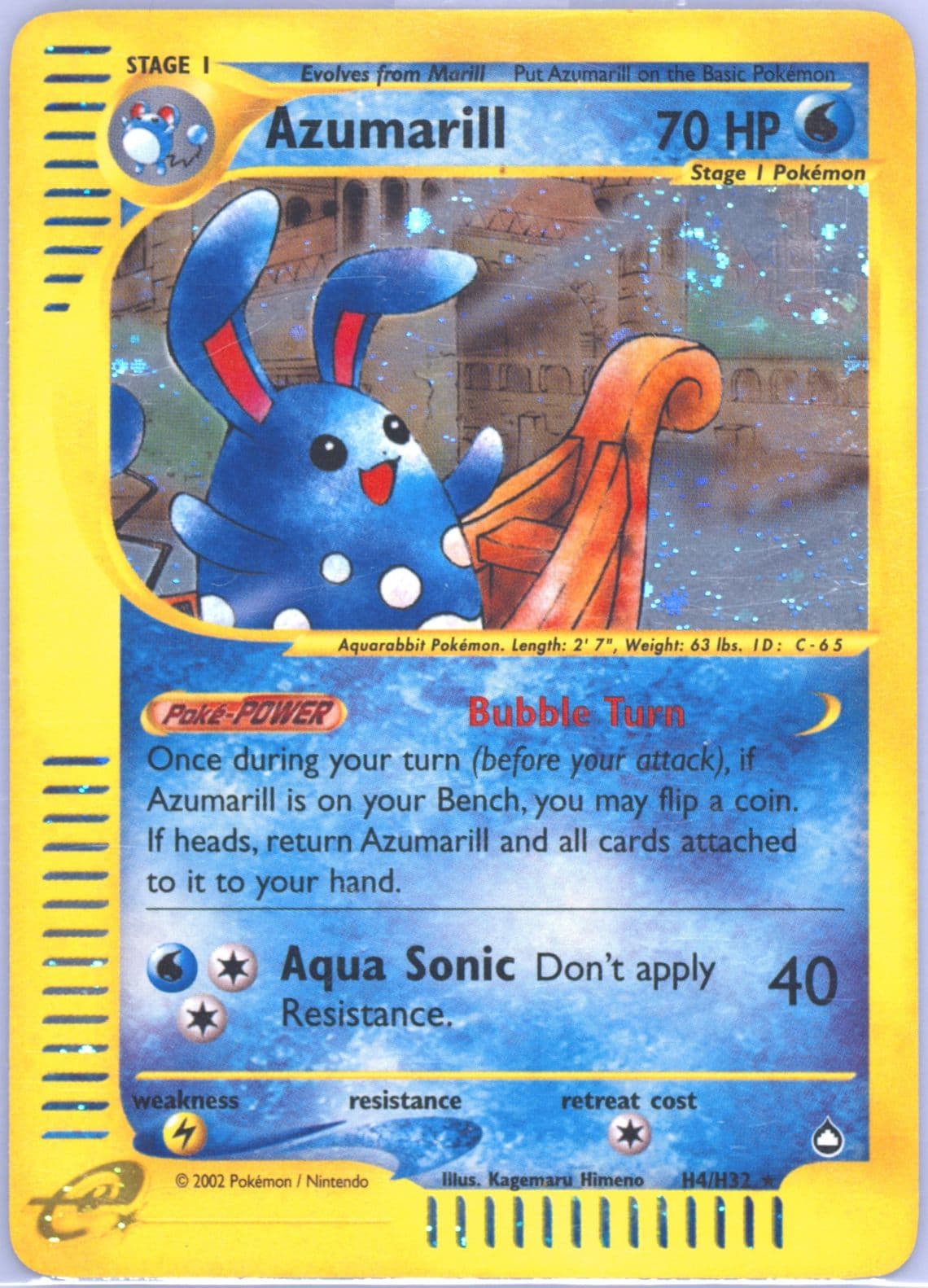 Azumarill-Holo (H4) 2003 Pokemon Aquapolis