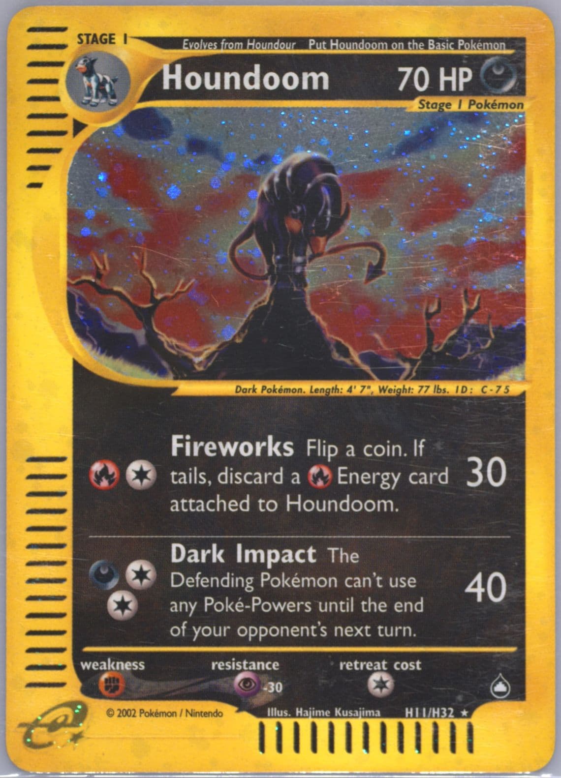 Houndoom-Holo (H11) 2003 Pokemon Aquapolis