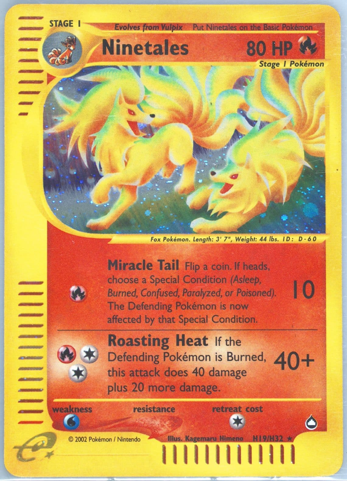 Ninetales-Holo (H19) 2003 Pokemon Aquapolis