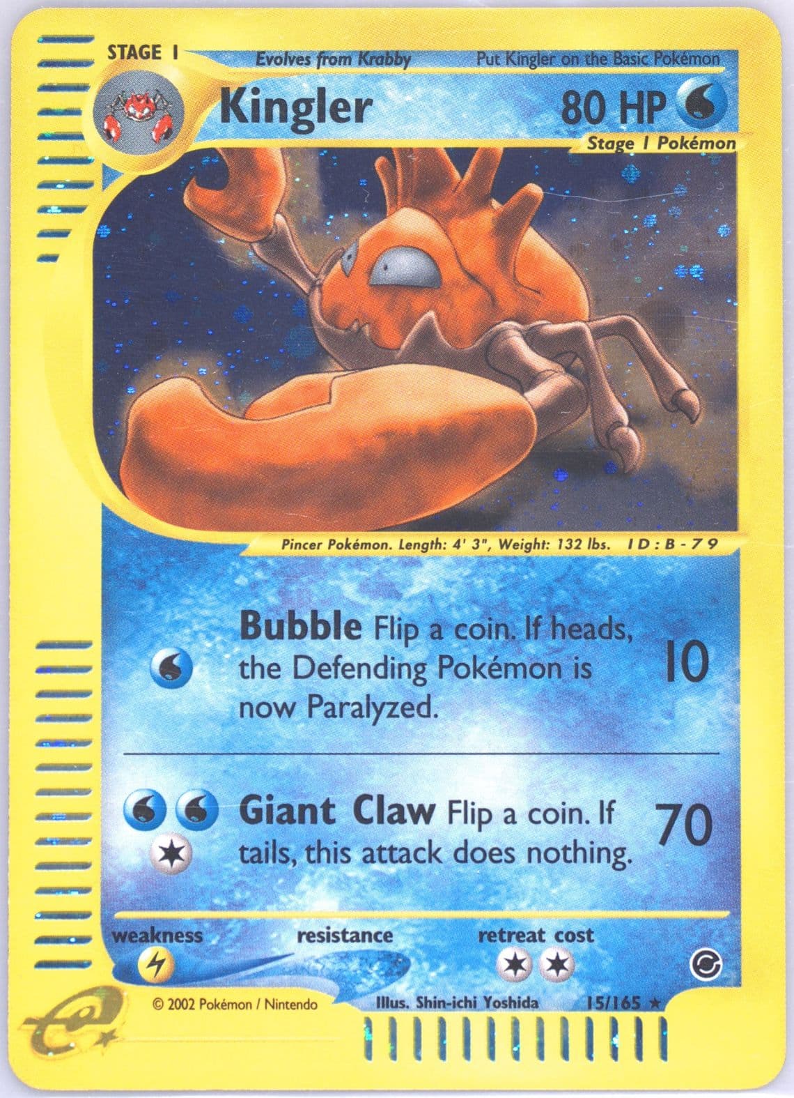 Kingler-Holo (15) 2002 Pokemon Expedition