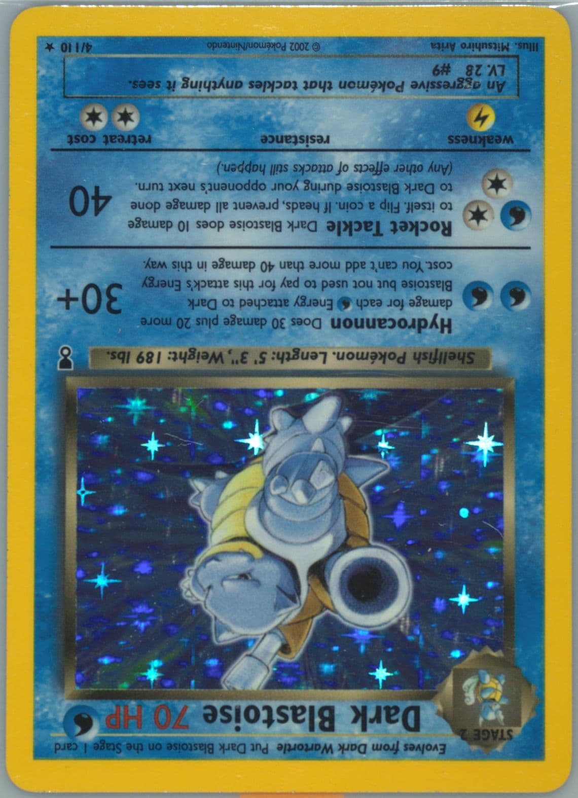 Dark Blastoise-Holo (4) 2002 Pokemon Legendary Collection