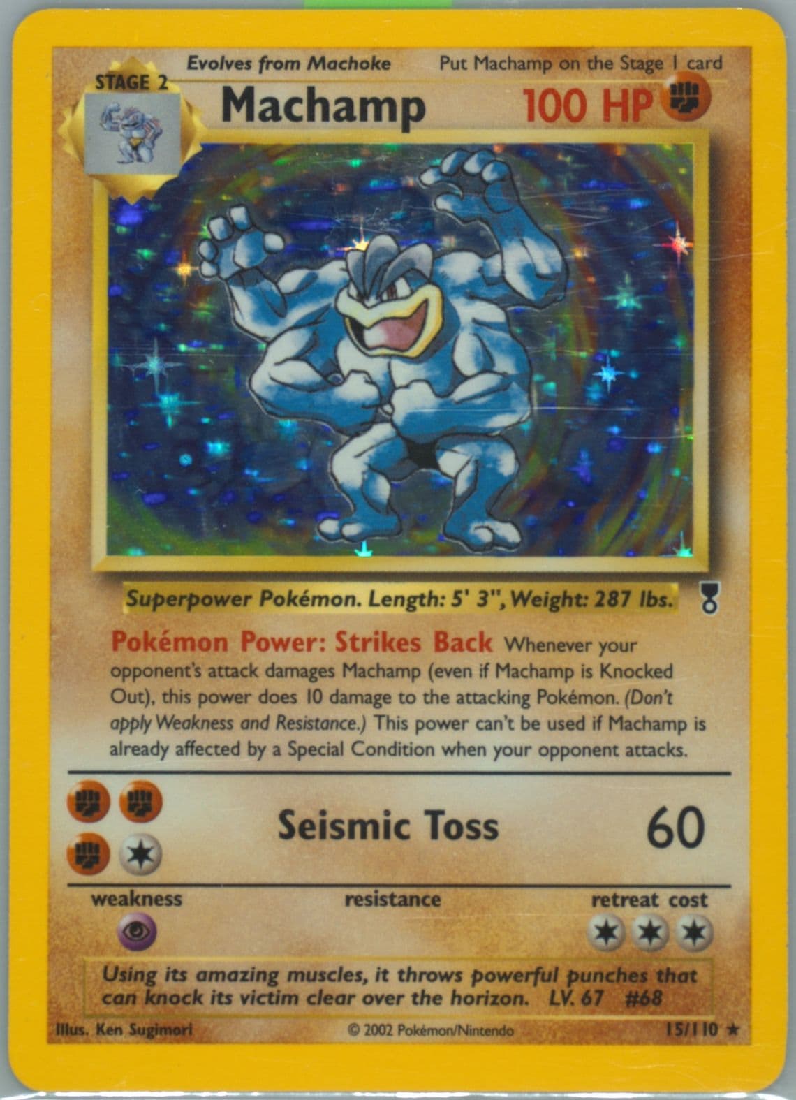 Machamp-Holo (15) 2002 Pokemon Legendary Collection