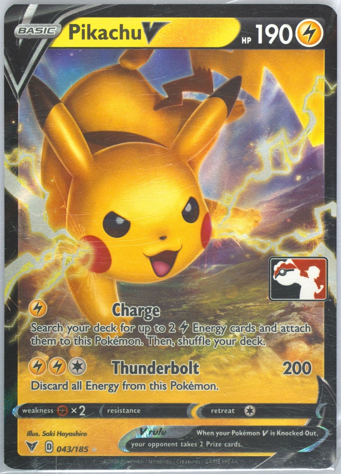 Pikachu V (043) 2022 Pokemon Play! Pokemon Prize Pack: Series 1