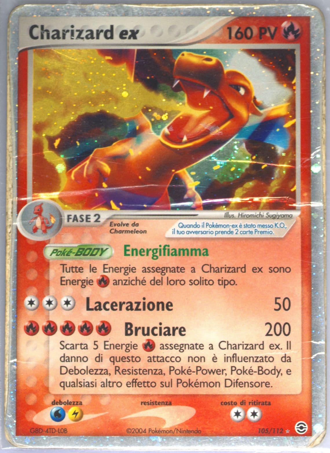Charizard EX-Holo Italian (105) 2004 Pokemon EX Fire Red & Leaf Green