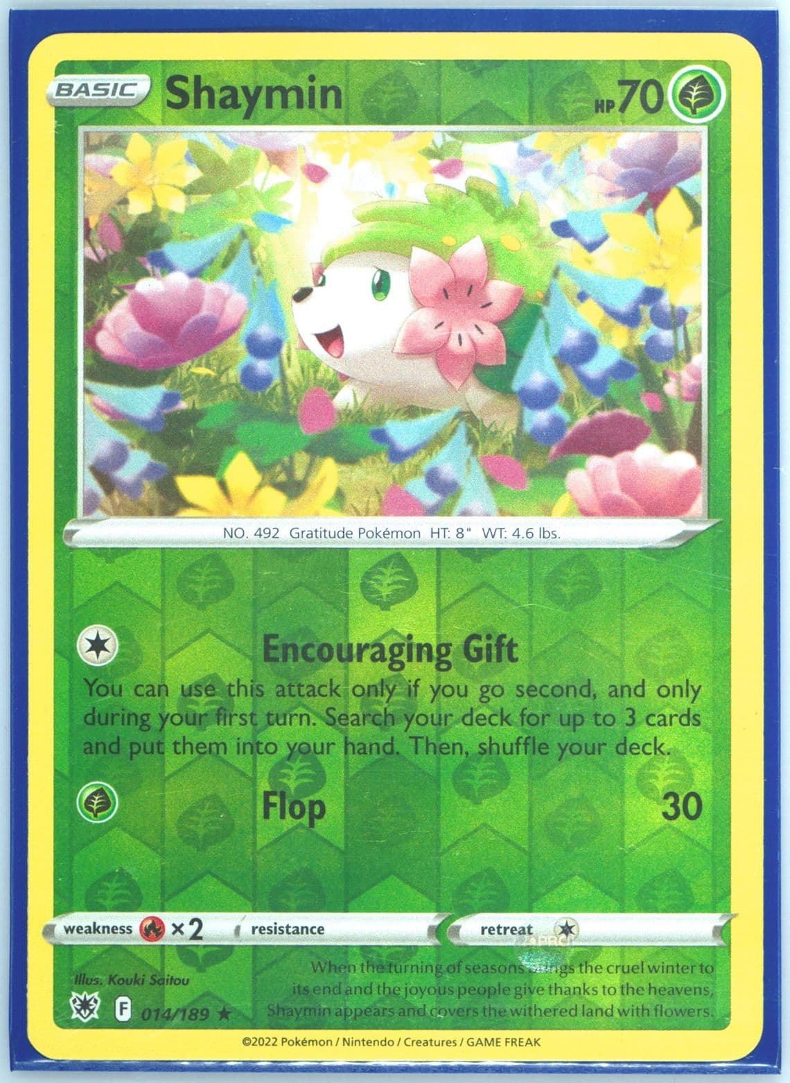 Shaymin-Reverse Foil (014) 2022 Pokemon Sword & Shield Astral Radiance