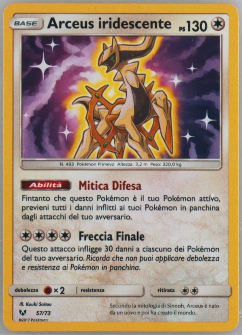 Arceus Iridescente-Holo Italian (57) 2017 Pokemon Sun & Moon Shining Legends