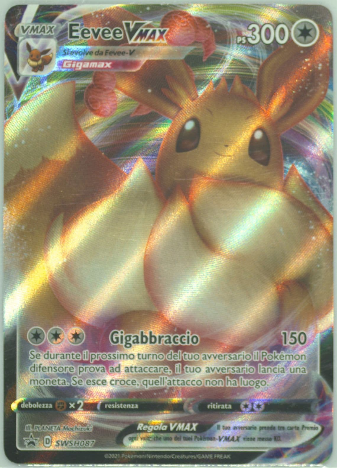 Full Art/Eevee Vmax Shining Fates Elite Trainer Box-Italian (087) 2021 Pokemon Swsh Black Star Promo