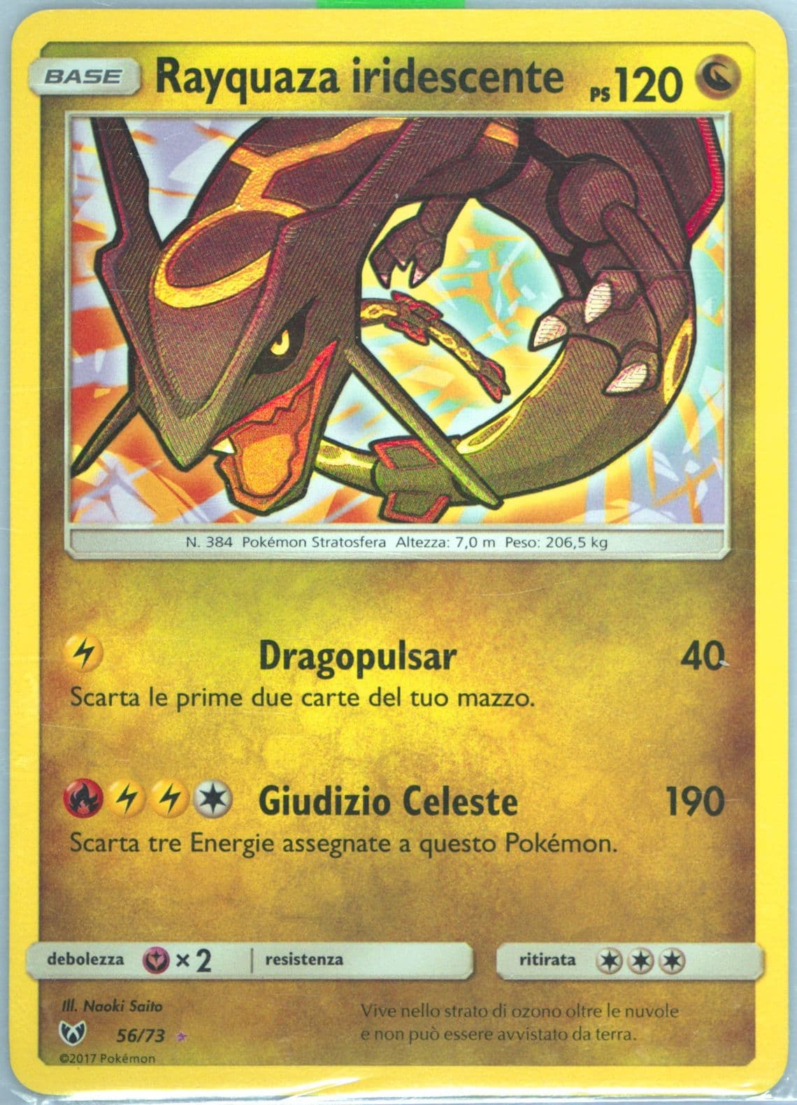 Rayquaza Iridescente-Holo Italian (56) 2017 Pokemon Sun & Moon Shining Legends