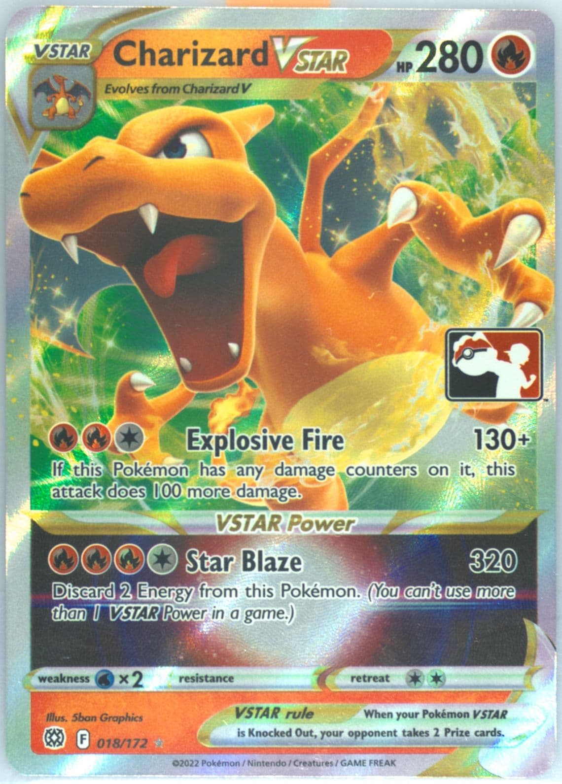 Charizard Vstar (018) 2023 Pokemon Play! Pokemon Prize Pack: Series 2