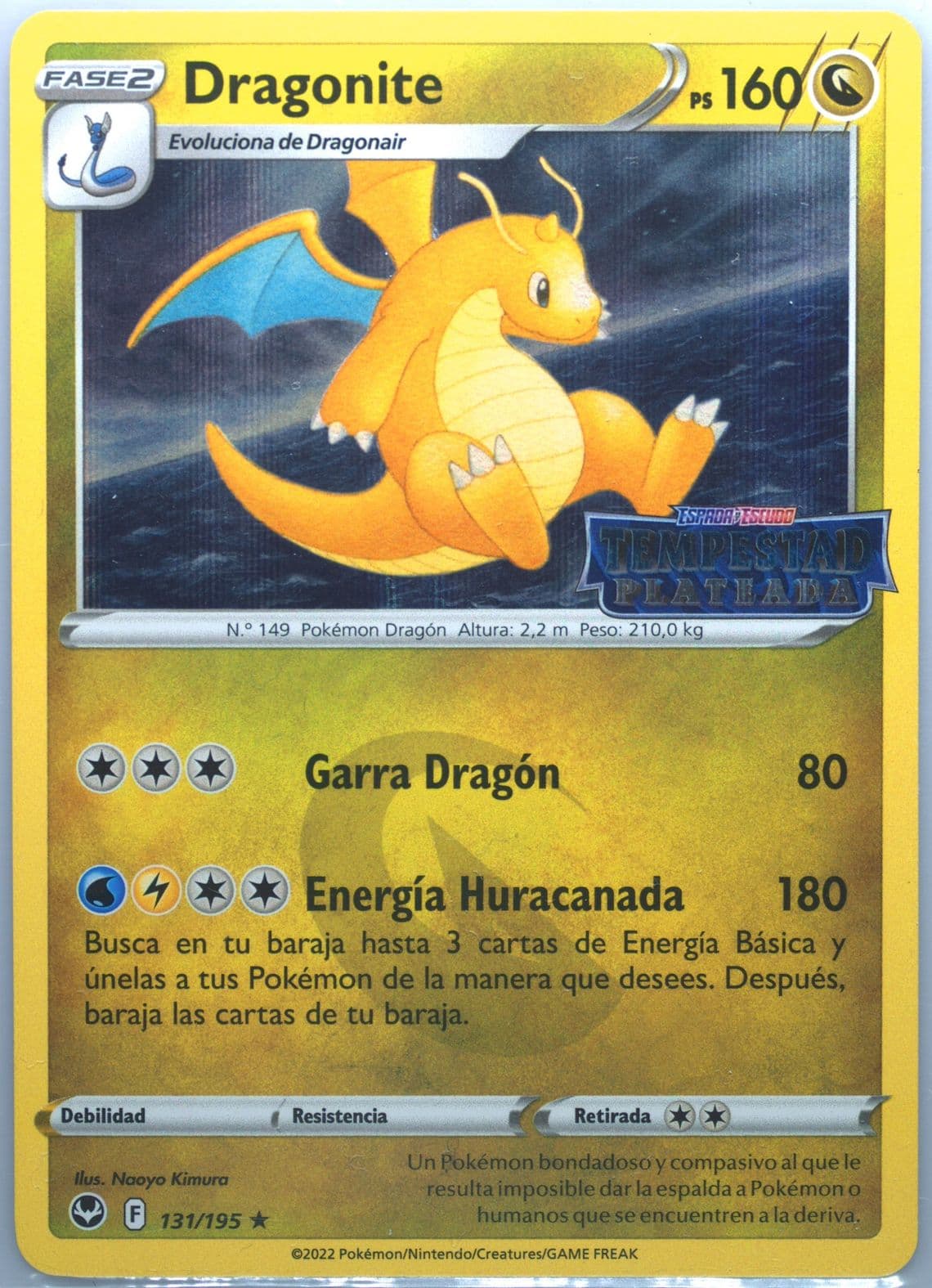 Dragonite-Holo Stamp Gift-Spanish (131) 2022 Pokemon Sword & Shield Silver Tempest