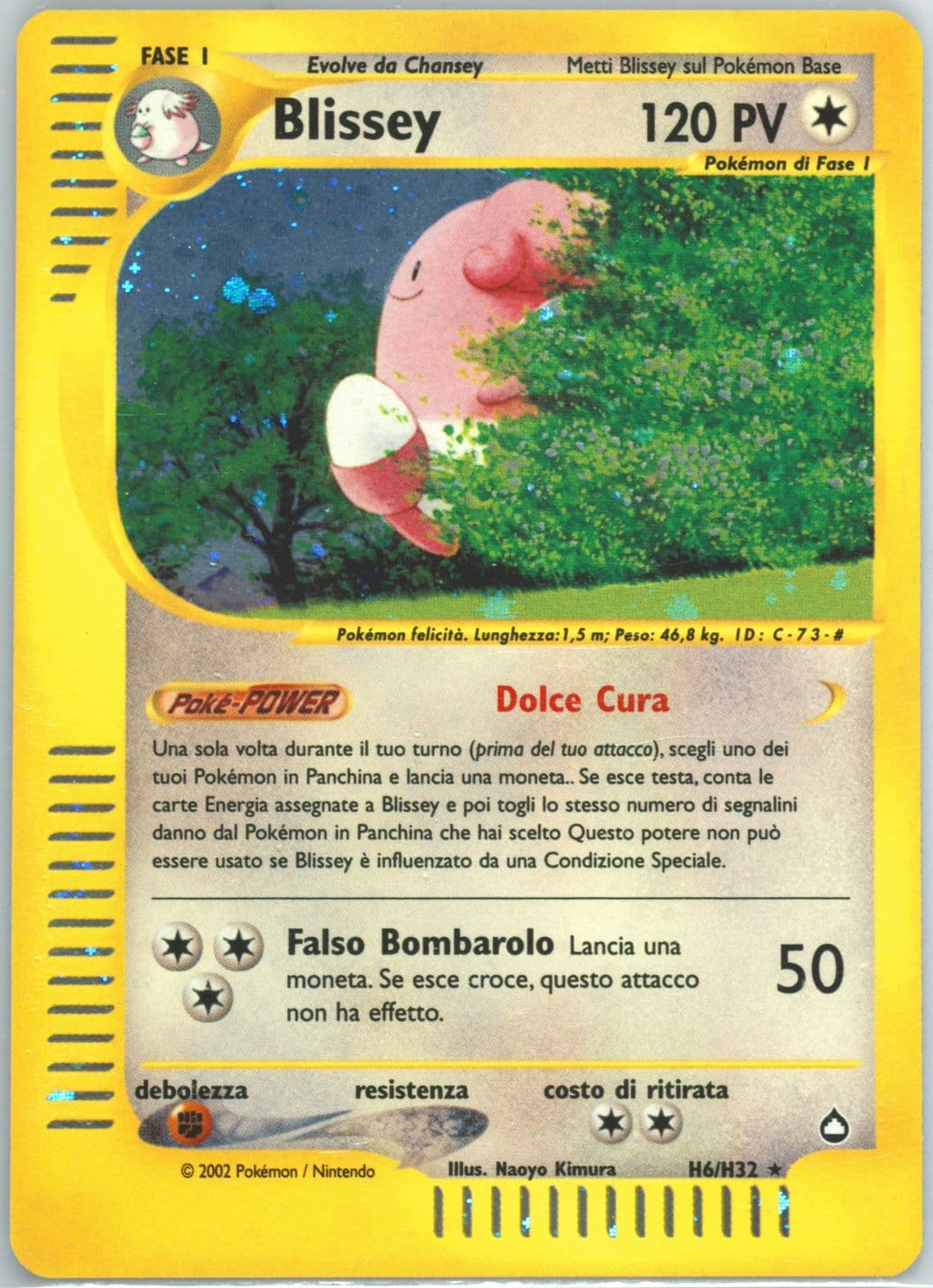 Blissey-Holo Italian (H6) 2003 Pokemon Aquapolis