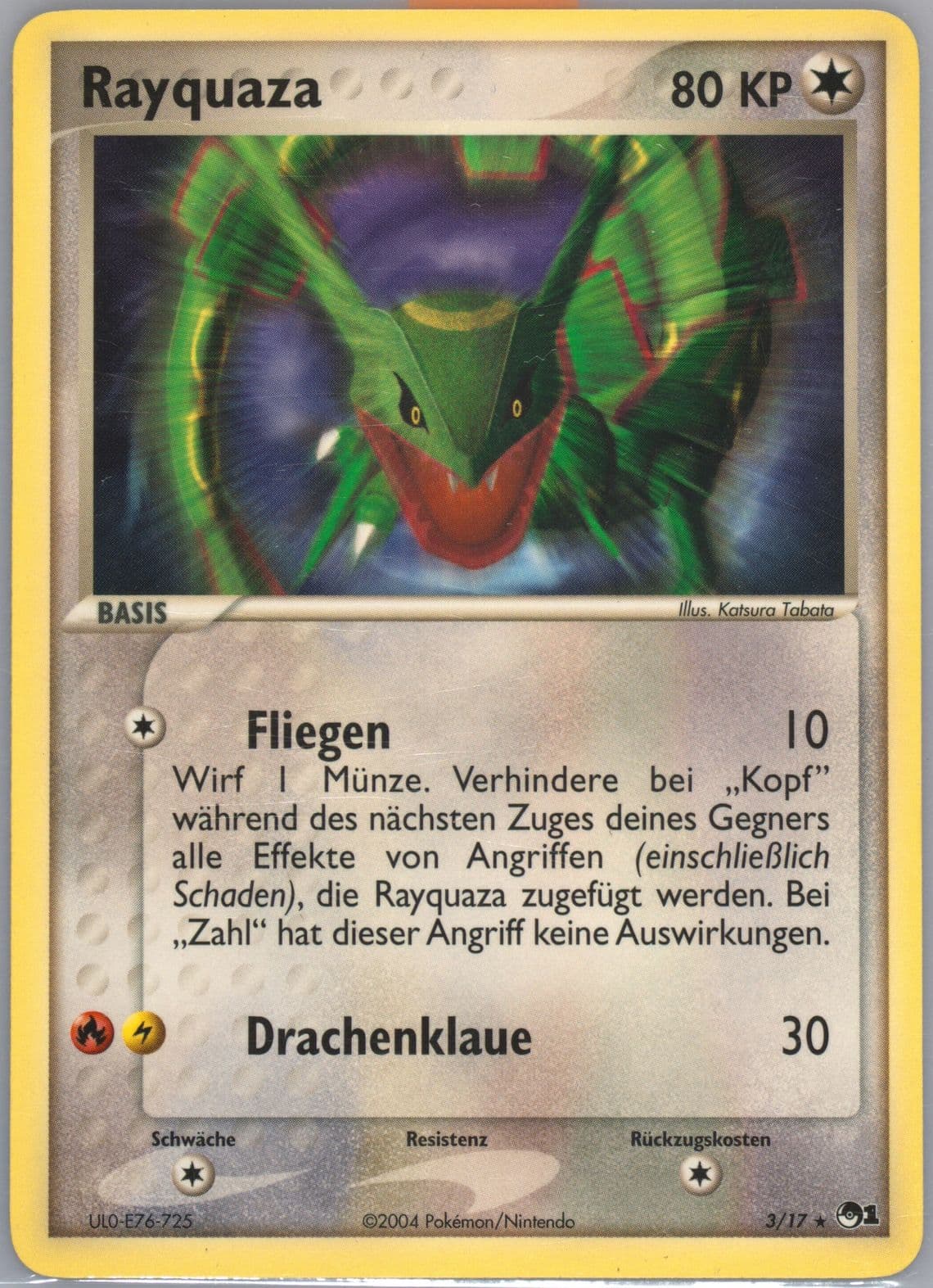 Rayquaza German (3) 2004 Pokemon Pop Series 1