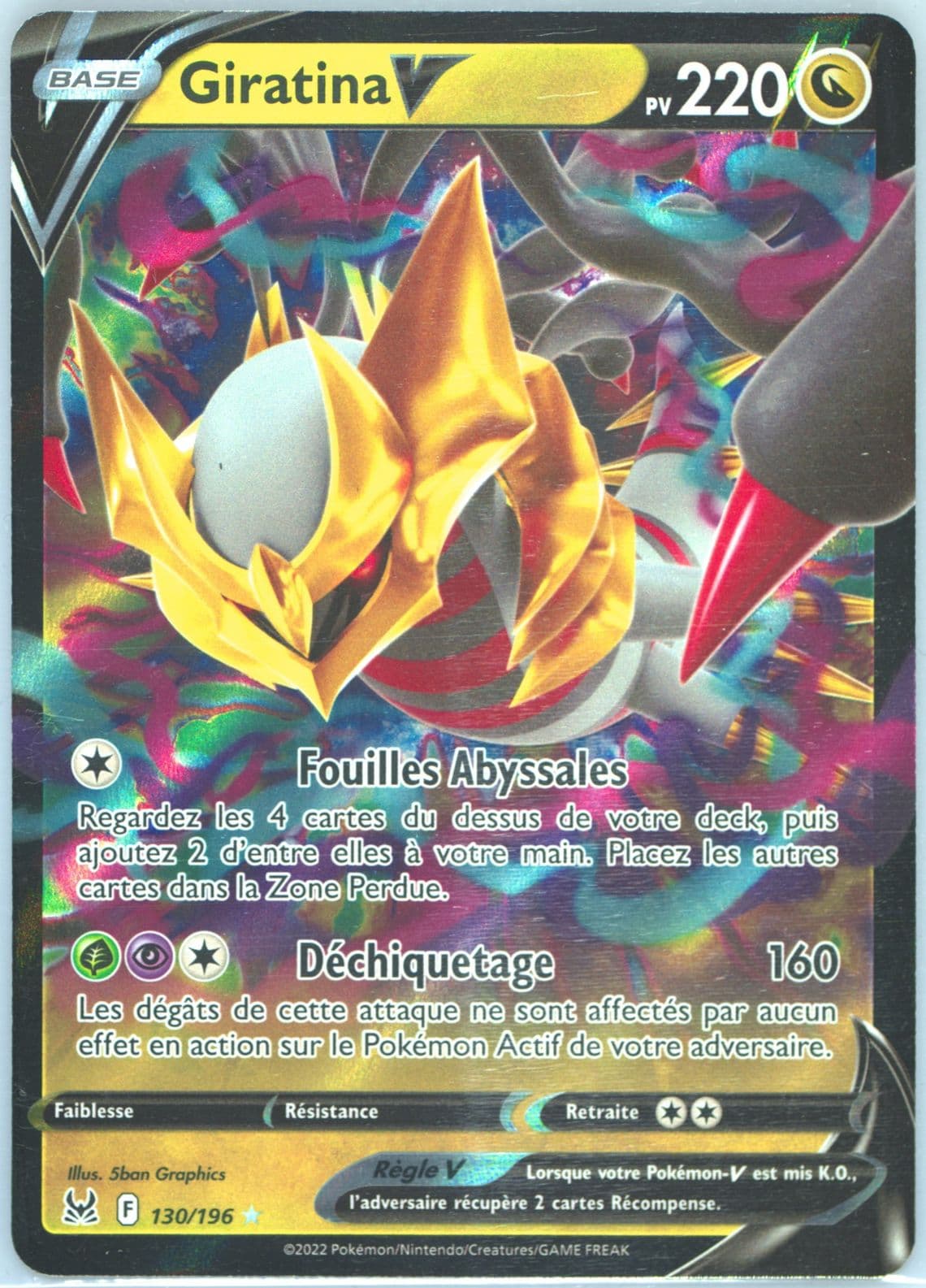 Giratina V French (130) 2022 Pokemon Sword & Shield Lost Origin
