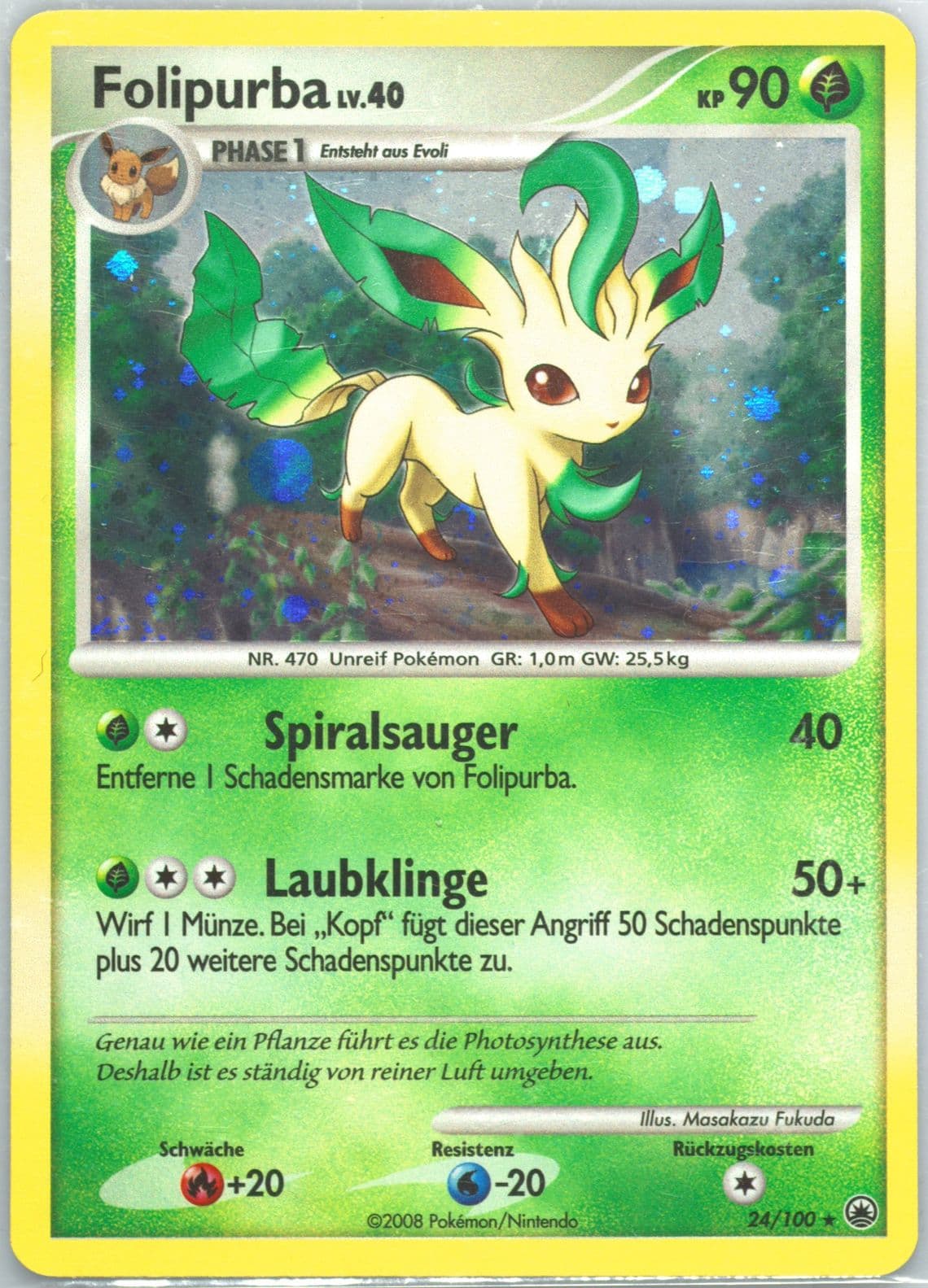 Folipurba-Holo Cosmos-German (24) 2008 Pokemon Diamond & Pearl Majestic Dawn