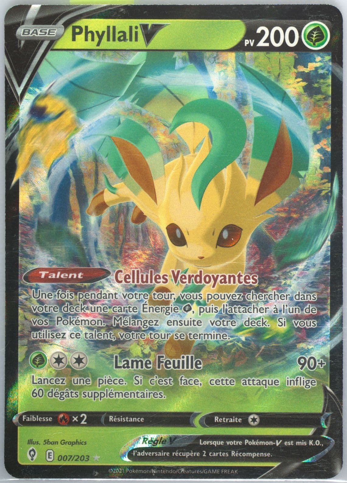 Phyllali V French (007) 2021 Pokemon Sword & Shield Evolving Skies