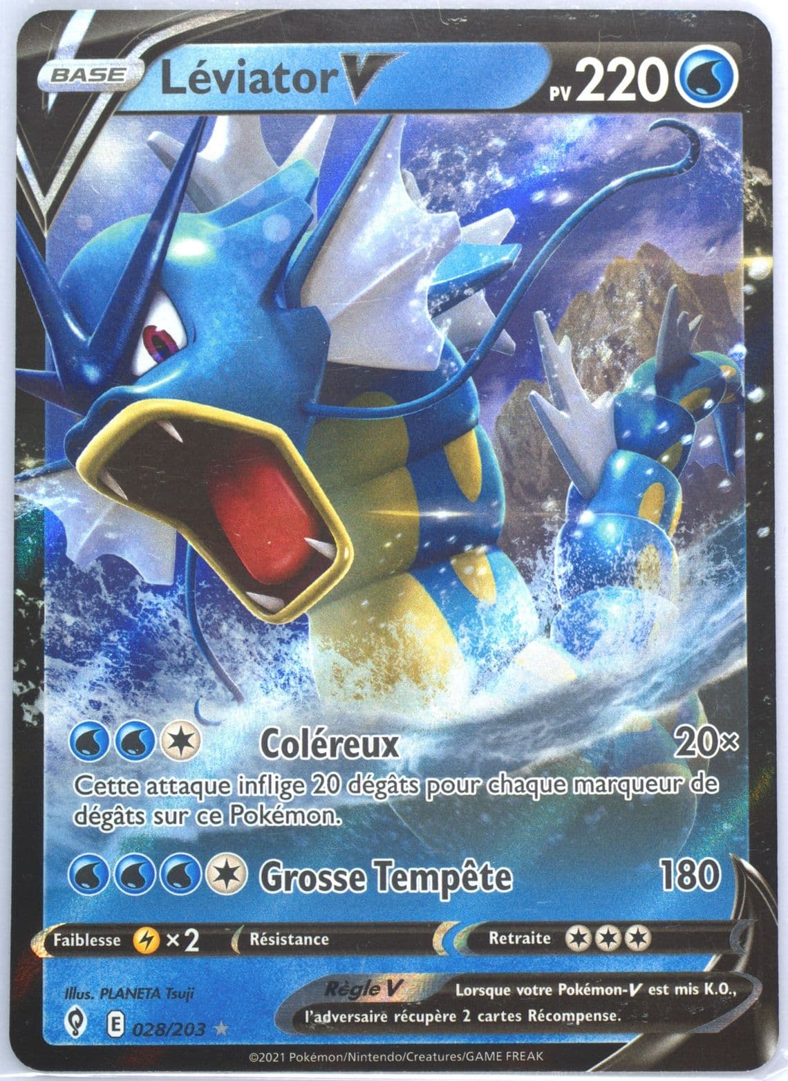 Leviator V French (028) 2021 Pokemon Sword & Shield Evolving Skies