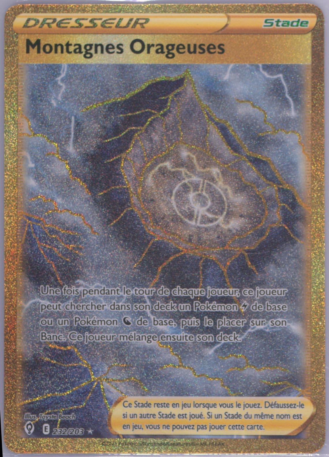 Full Art/Montagnes Orageuses French-Secret (232) 2021 Pokemon Sword & Shield Evolving Skies