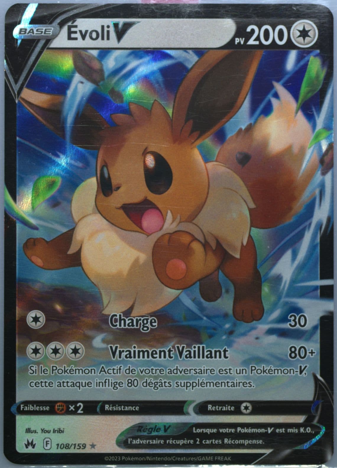 Evoli V French (108) 2023 Pokemon Sword and Shield Crown Zenith
