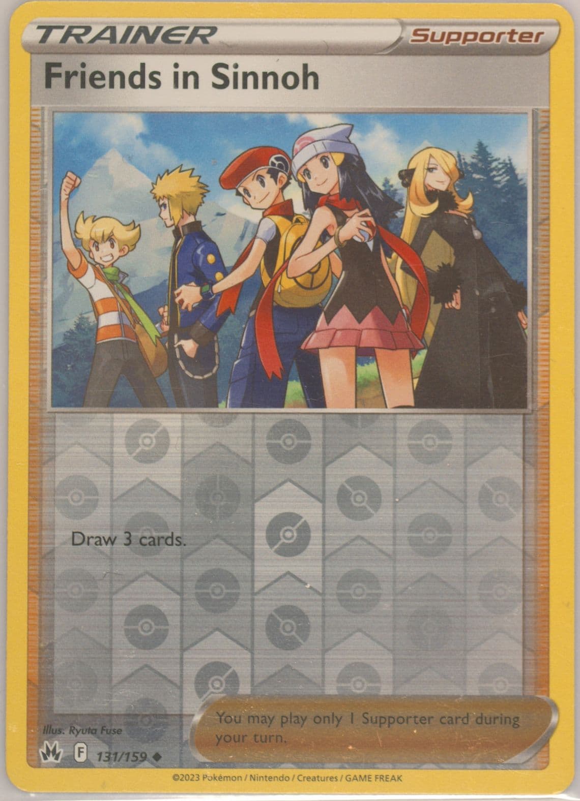 Friends in Sinnoh-Reverse Foil (131) 2023 Pokemon Sword and Shield Crown Zenith