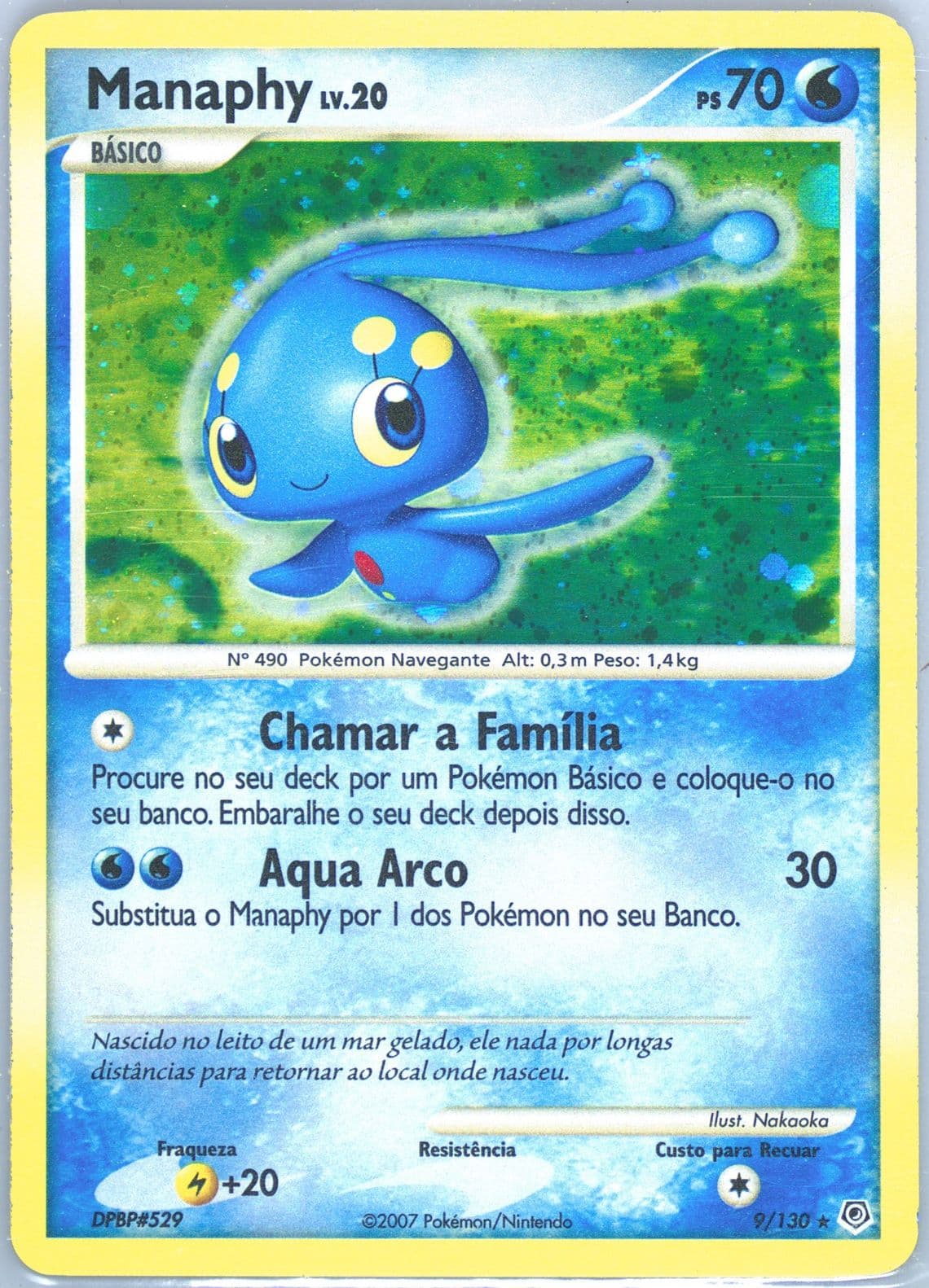 Manaphy-Holo Portuguese (9) 2007 Pokemon Diamond & Pearl
