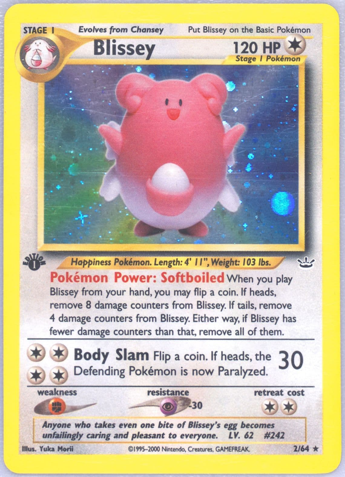 Blissey-Holo (2) 2001 Pokemon Neo Revelation 1st Edition