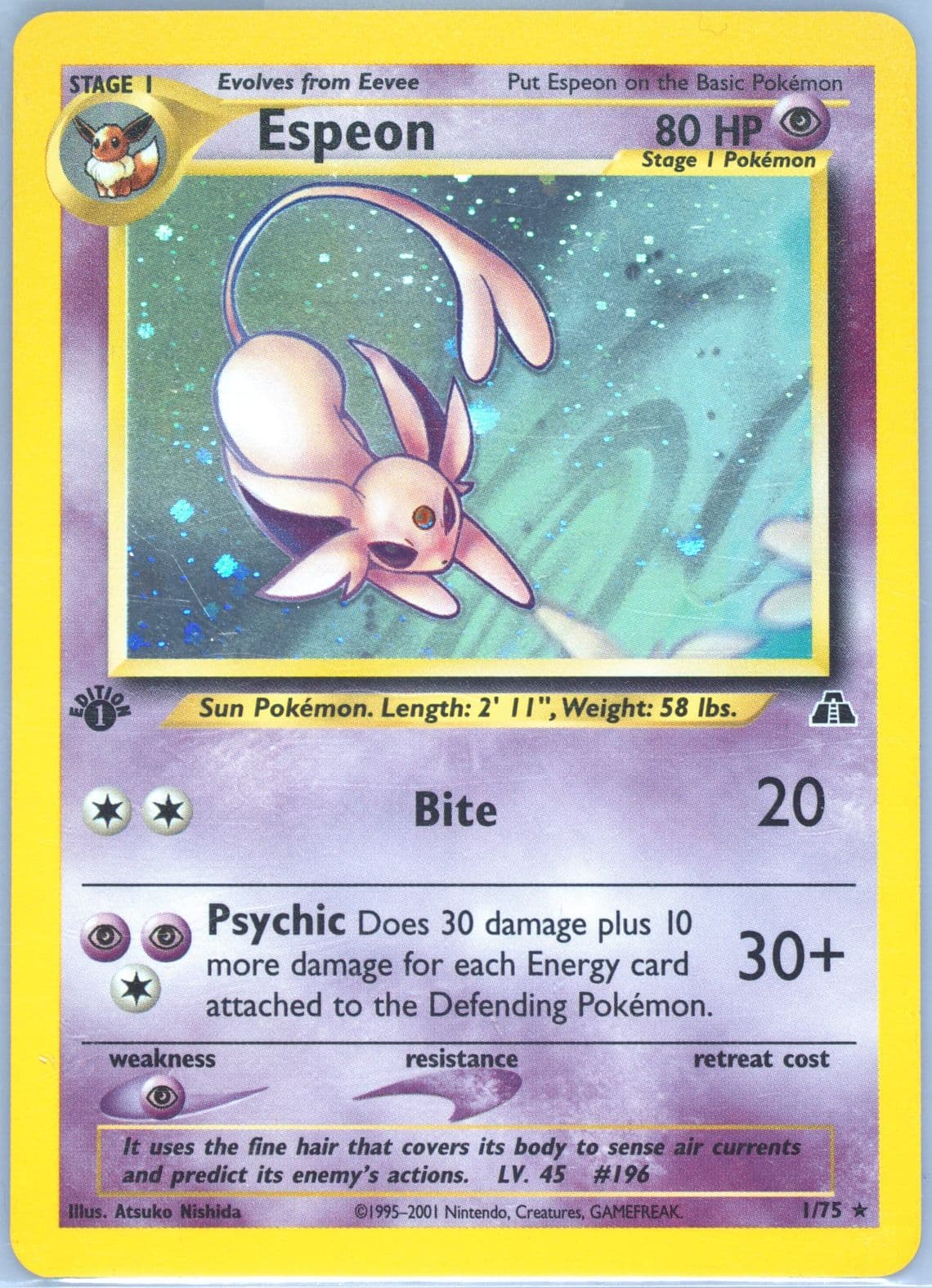 Espeon-Holo 1st Edition (1) 2001 Pokemon Neo Discovery