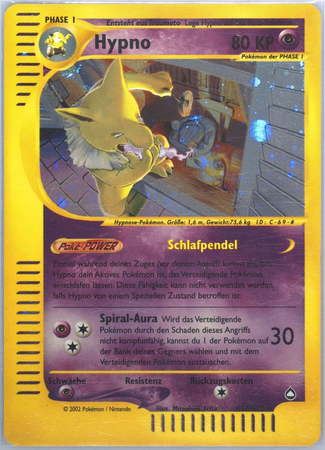 Hypno-Holo German (H12) 2003 Pokemon Aquapolis