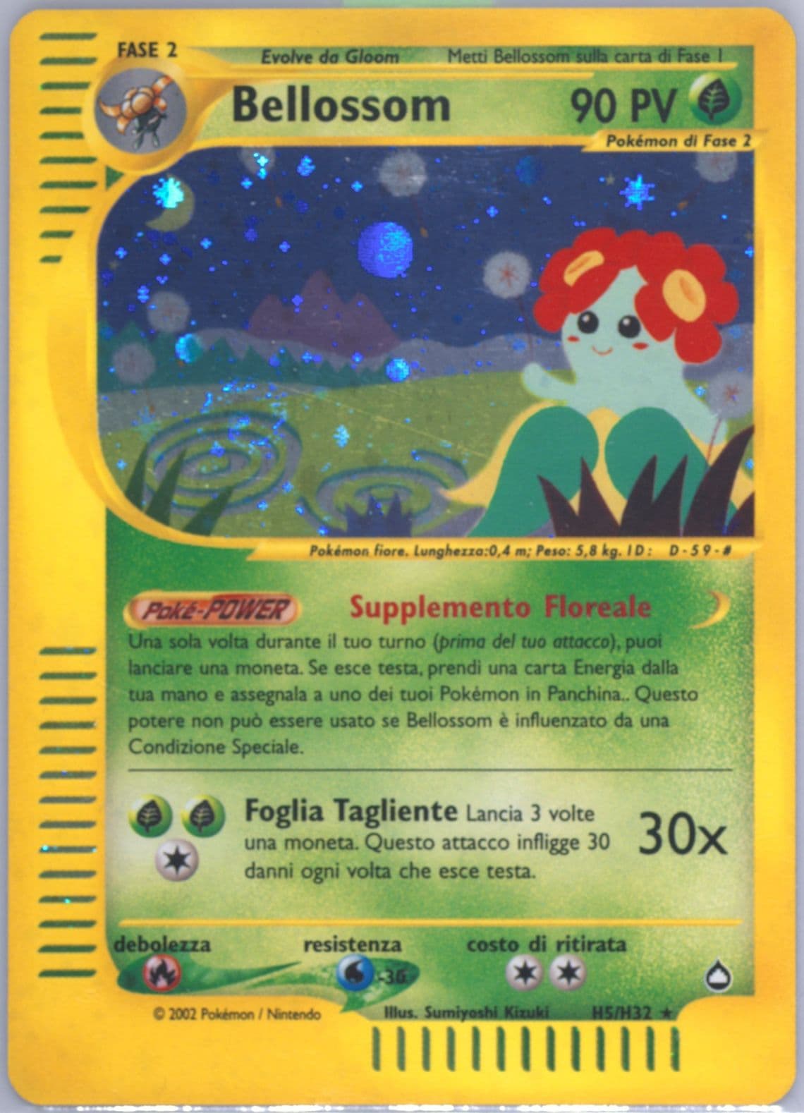 Bellossom-Holo Italian (H5) 2003 Pokemon Aquapolis