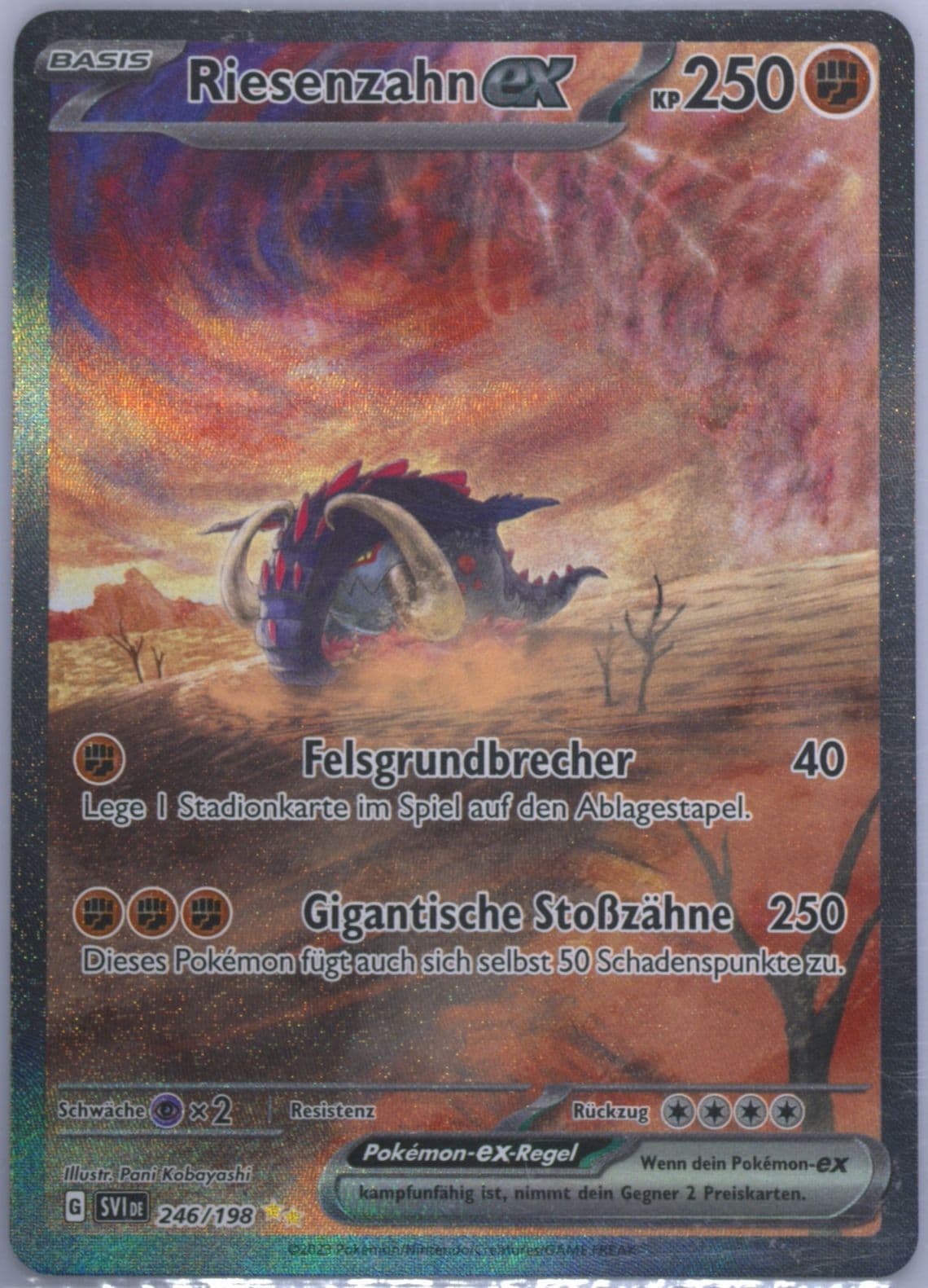 Great Tusk EX Special Illustration Rare (246) 2023 Pokemon German Svi de-Scarlet & Violet