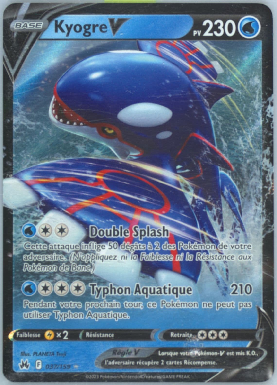 Kyogre V French (037) 2023 Pokemon Sword and Shield Crown Zenith
