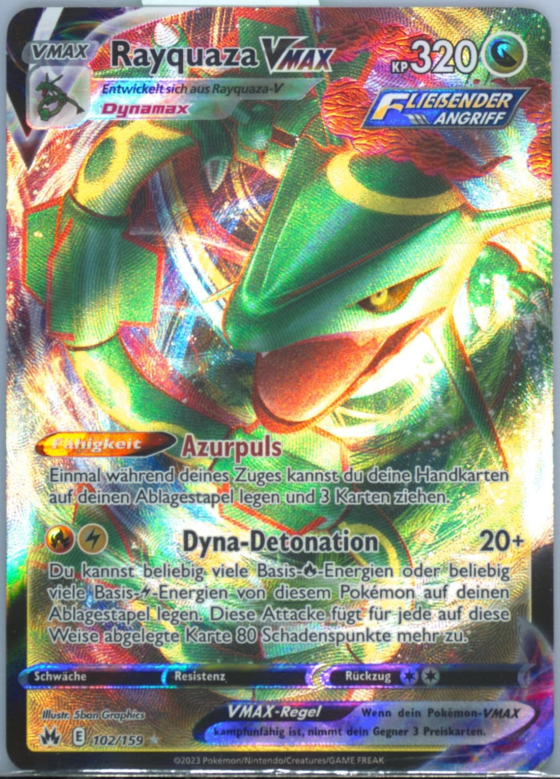 Full Art/Rayquaza Vmax German (102) 2023 Pokemon Sword and Shield Crown Zenith