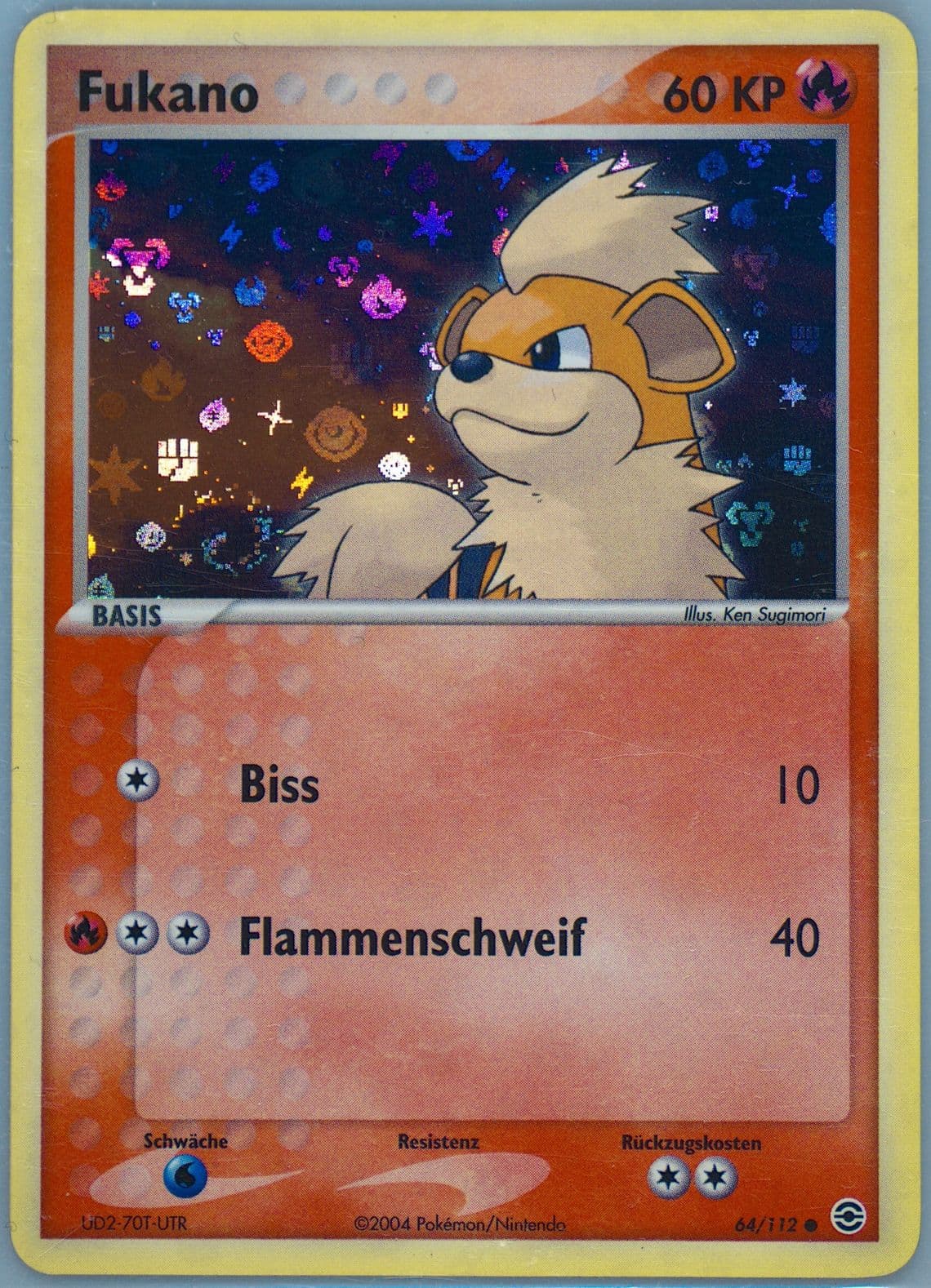 Fukano-Reverse Foil German (64) 2004 Pokemon EX Fire Red & Leaf Green