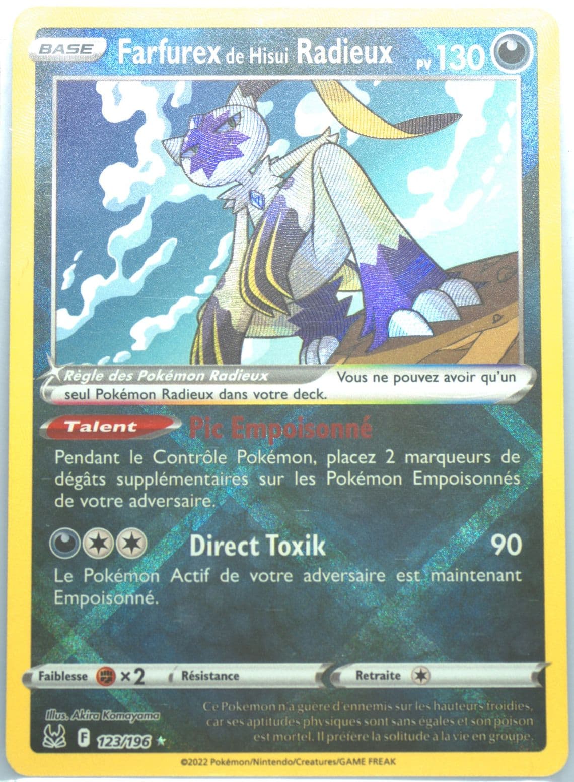Farfurex de Hisui Radieux French (123) 2022 Pokemon Sword & Shield Lost Origin