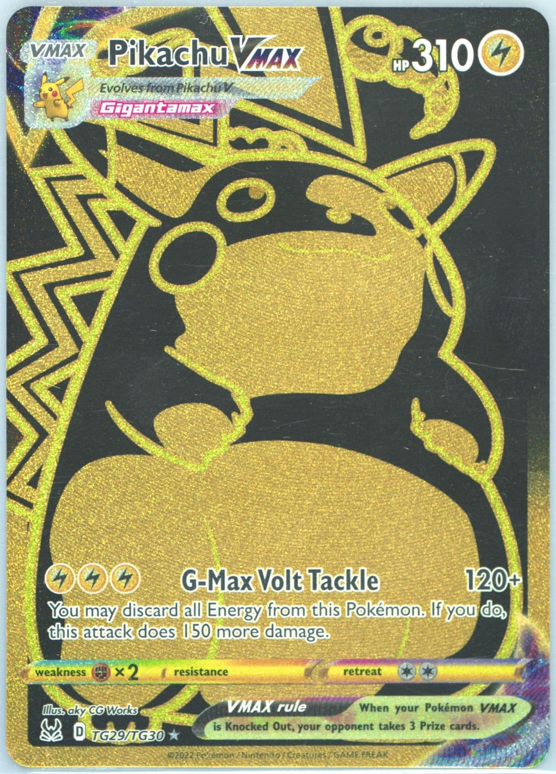 Full Art/Pikachu Vmax Inverted Back (TG29) 2022 Pokemon Sword & Shield Lost Origin