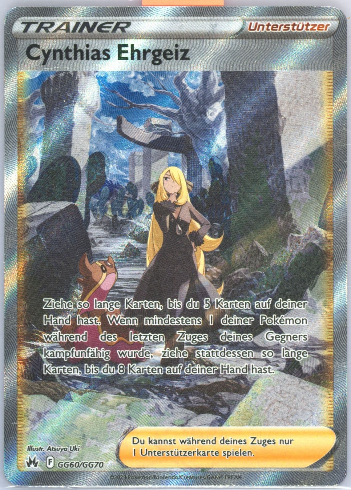 Full Art/Cynthias Ehrgeiz German (GG60) 2023 Pokemon Sword and Shield Crown Zenith