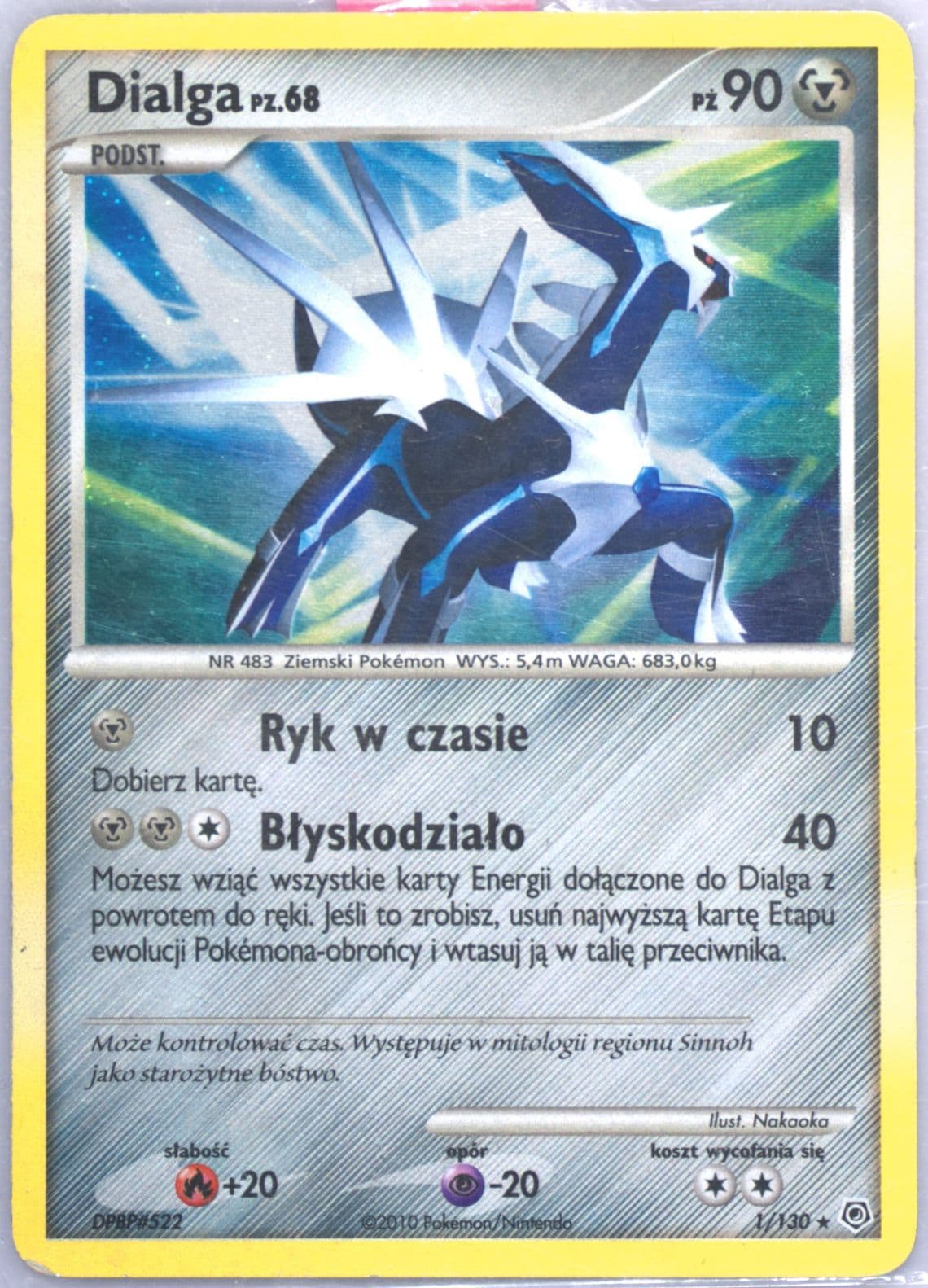 Dialga-Holo (1) 2010 Pokemon Polish Diamond & Pearl