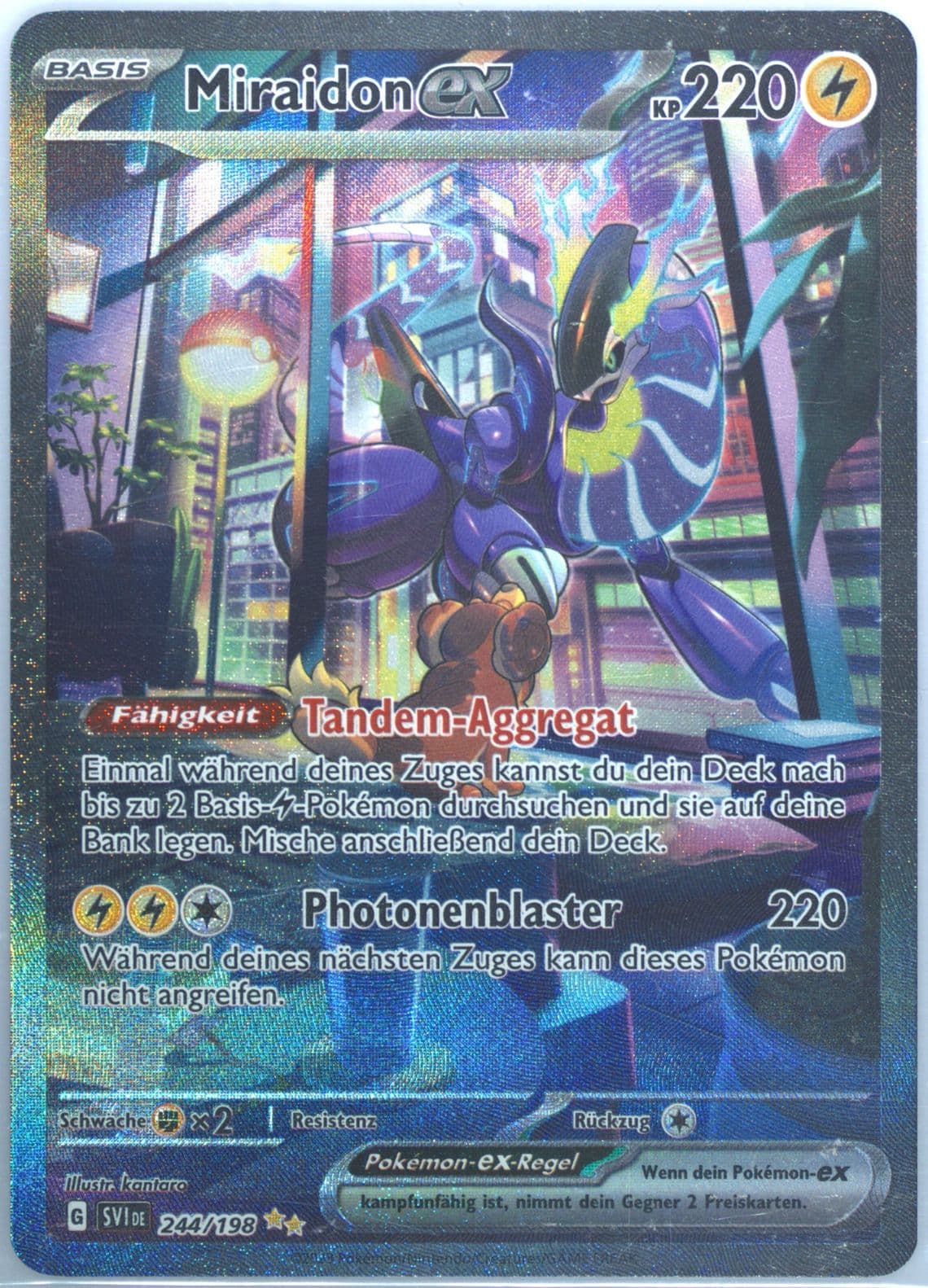 Miraidon EX Special Illustration Rare (244) 2023 Pokemon German Svi de-Scarlet & Violet