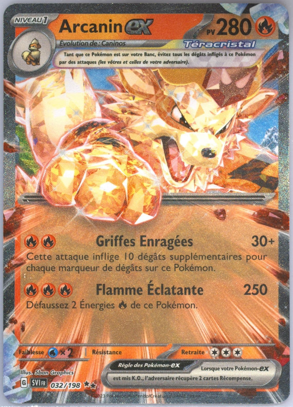 Arcanine EX (032) 2023 Pokemon French Svi FR-Scarlet & Violet