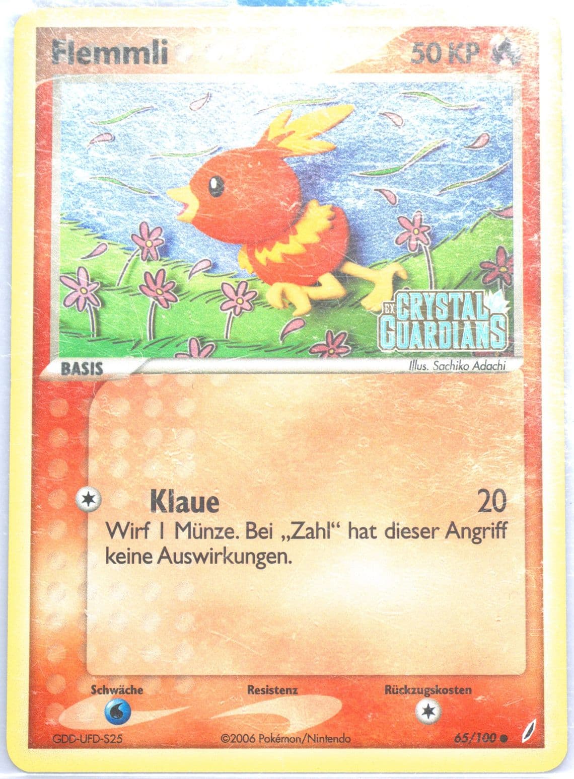 Flemmli-Reverse Foil German (65) 2006 Pokemon EX Crystal Guardians
