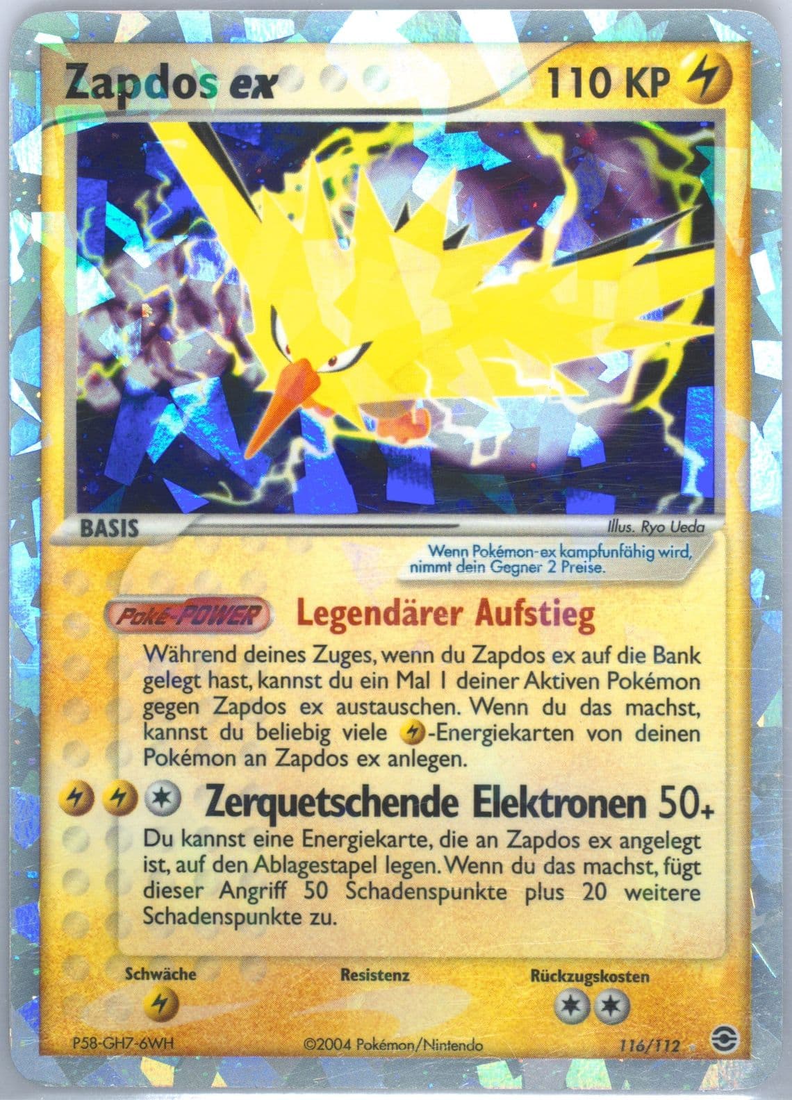 Zapdos EX-Holo German (116) 2004 Pokemon EX Fire Red & Leaf Green