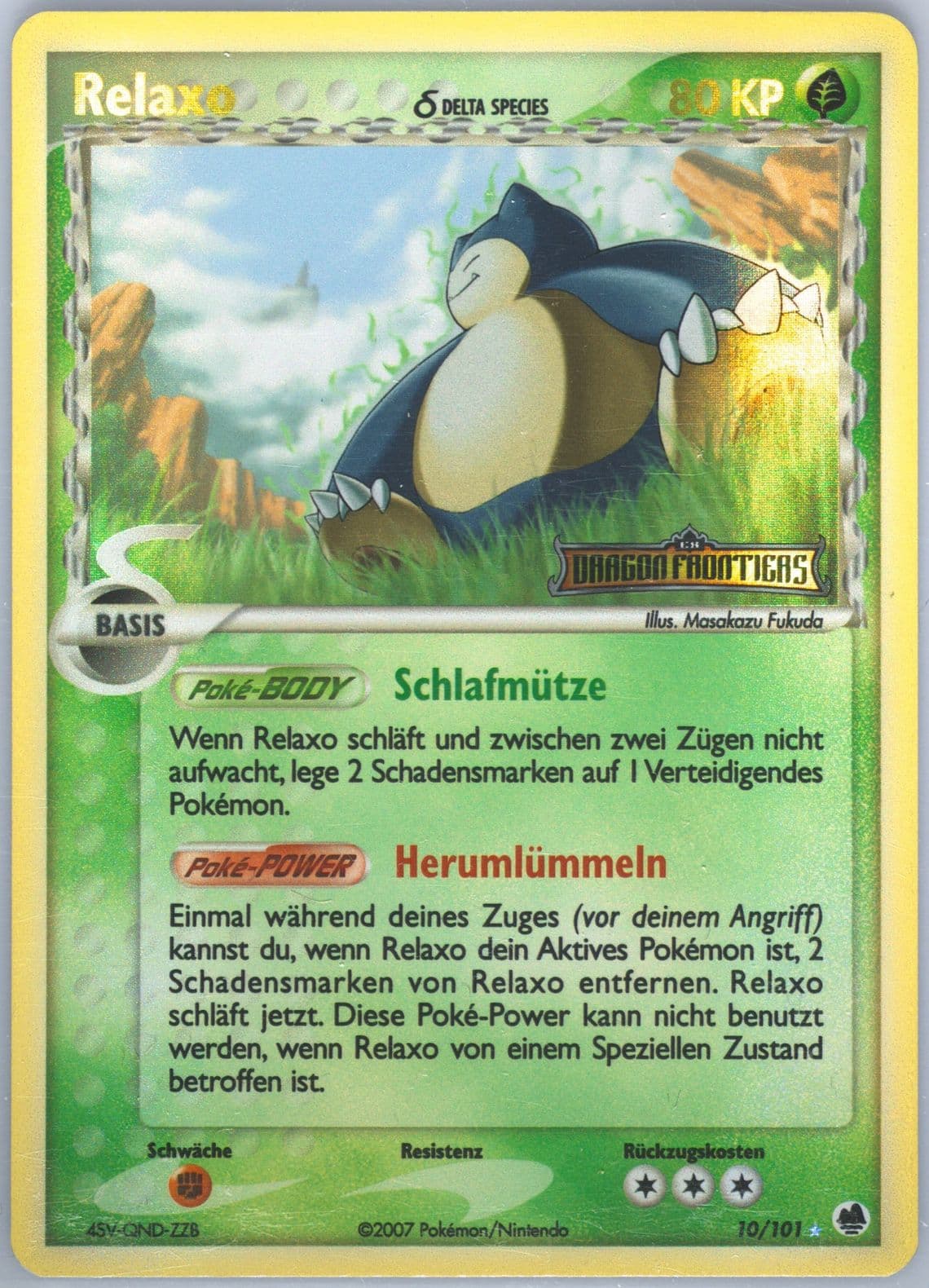 Relaxo-Reverse Foil German (10) 2006 Pokemon EX Dragon Frontiers
