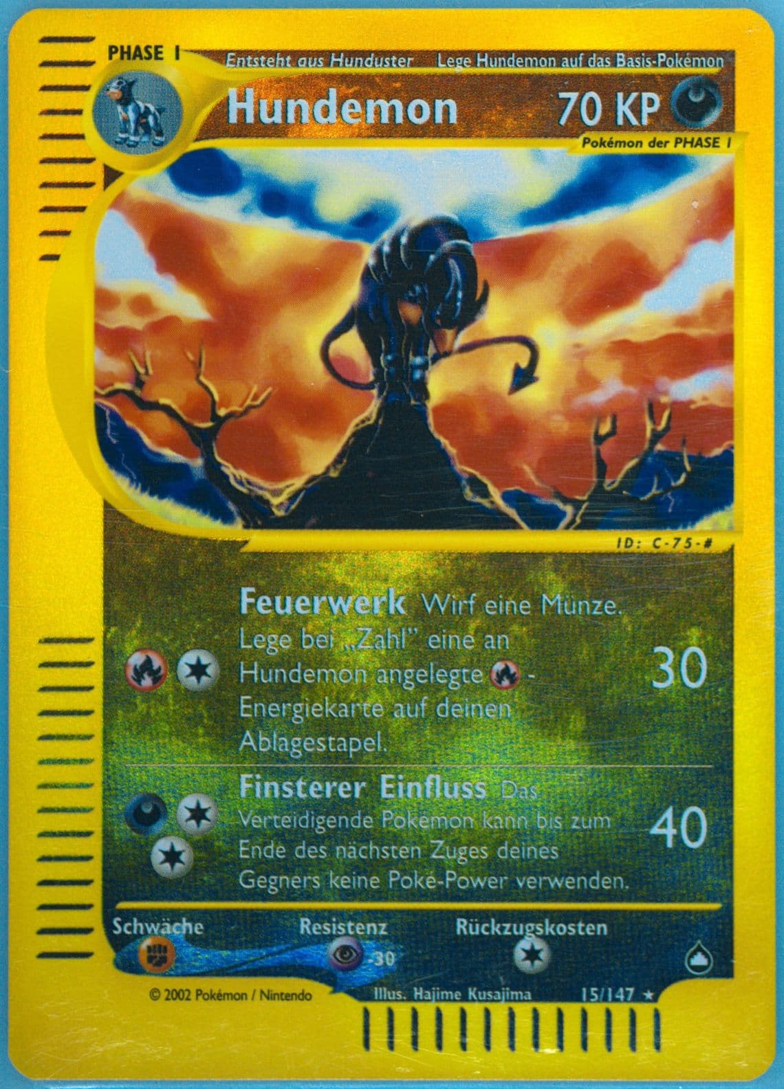 Hundemon-Reverse Foil German (15) 2003 Pokemon Aquapolis