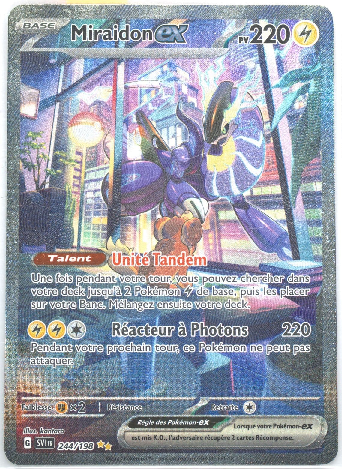 Miraidon EX Special Illustration Rare (244) 2023 Pokemon French Svi FR-Scarlet & Violet