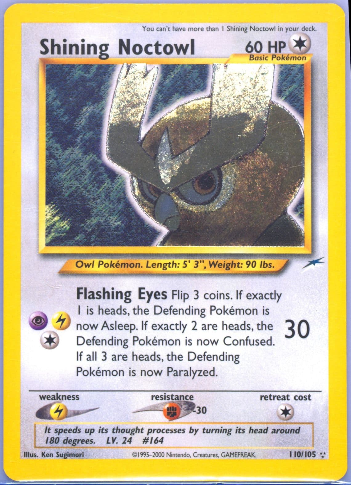 Shining Noctowl (110) 2002 Pokemon Neo Destiny
