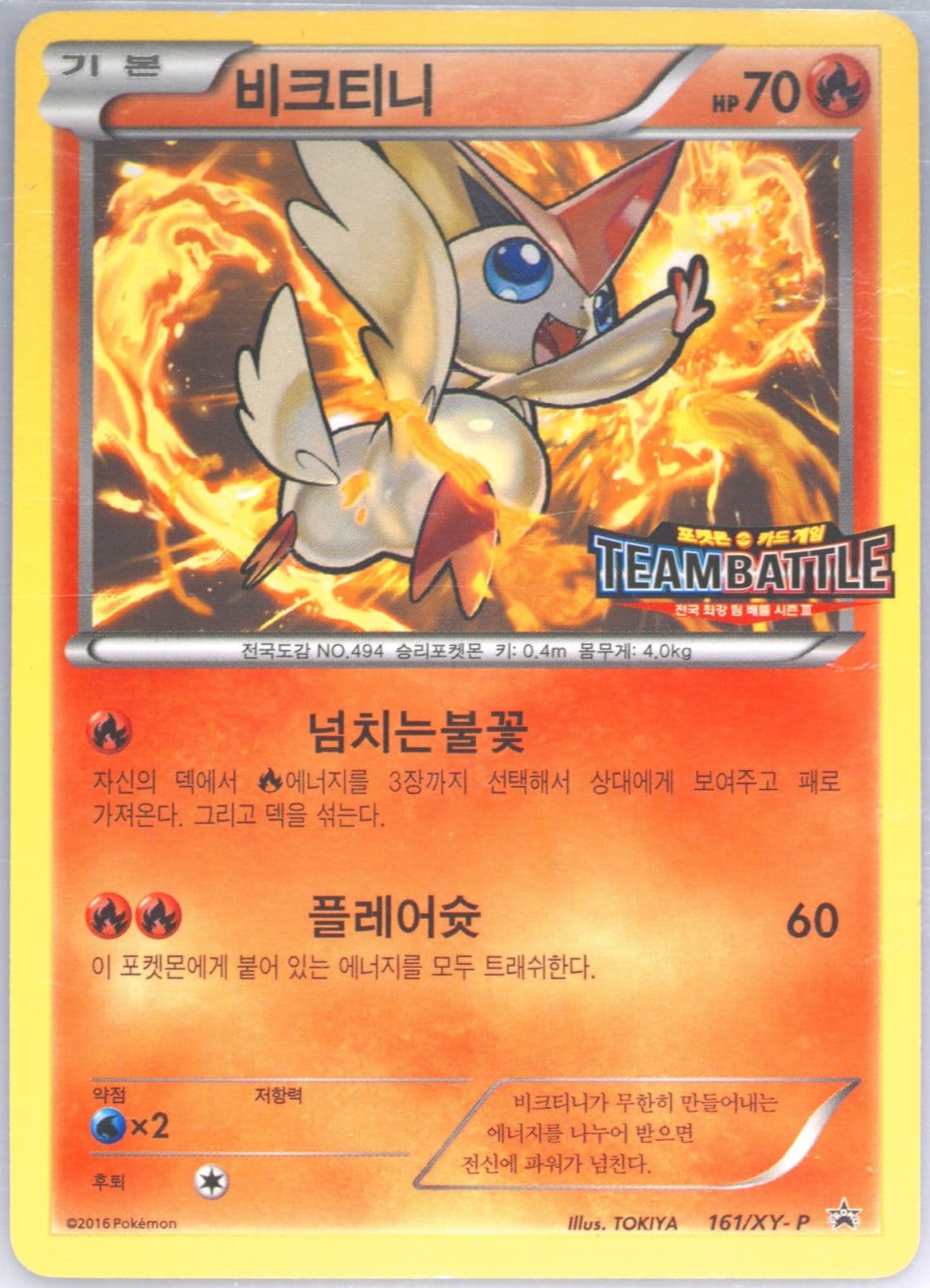 Victini Team Battle Participation (161) 2016 Pokemon Korean XY Promo