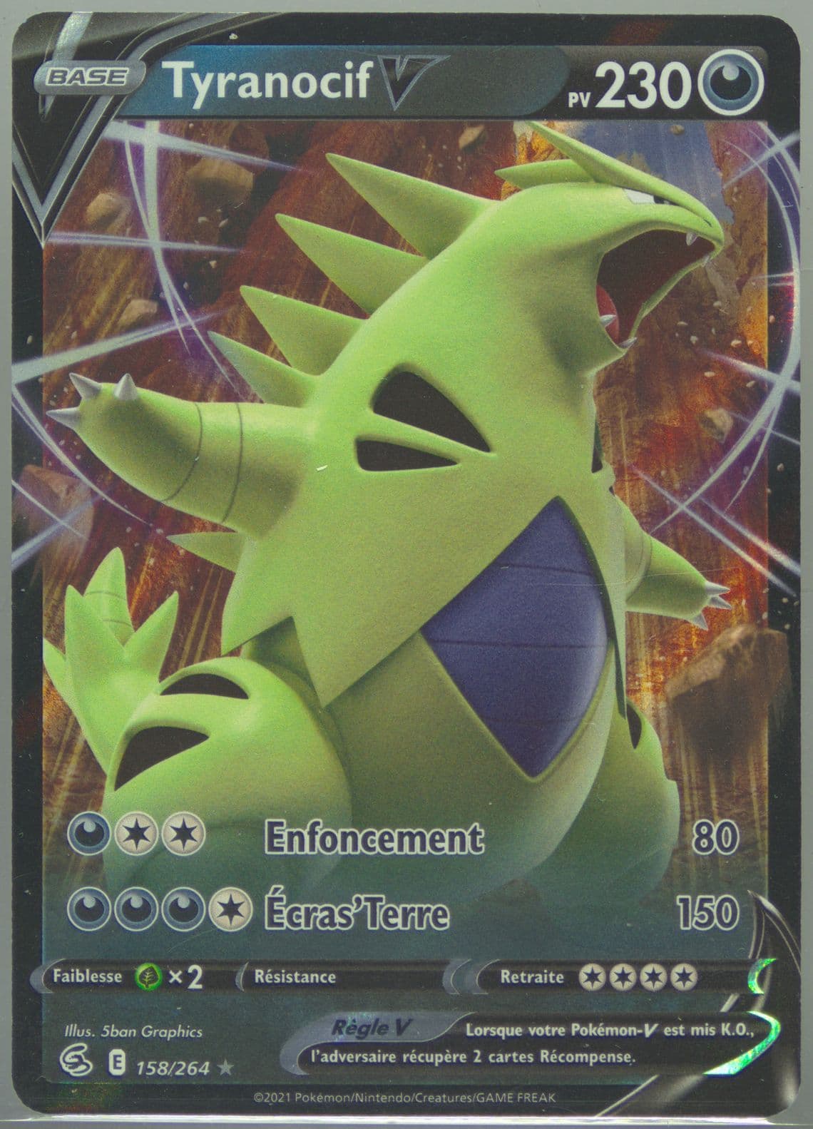 Tyranocif V French (158) 2021 Pokemon Sword & Shield Fusion Strike