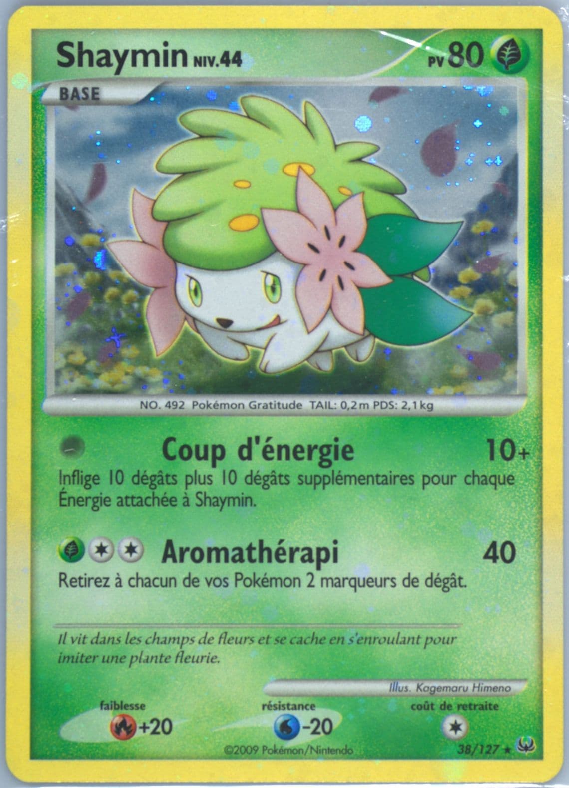 Shaymin-Holo Cosmos-French (38) 2009 Pokemon Platinum