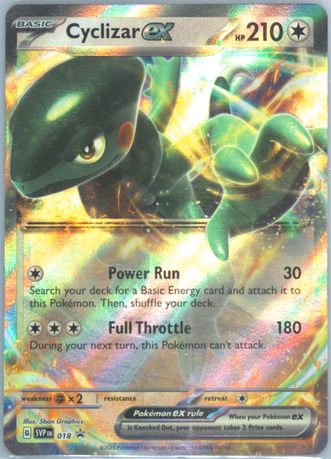 Cyclizar EX Cyclizar EX Box (018) 2023 Pokemon Svp EN-SV Black Star Promo