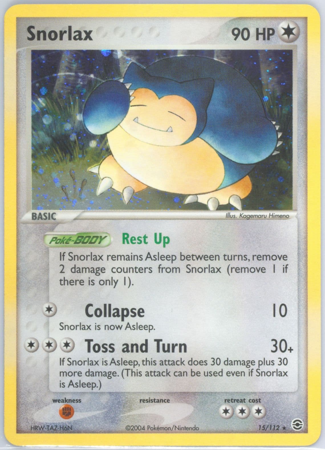 Snorlax-Holo (15) 2004 Pokemon EX Fire Red & Leaf Green